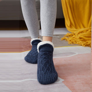 WoolSteps - Bequeme Thermosocken für die ganze Familie - Sandalen & Hausschuhe - Marineblau - Müller Mode
