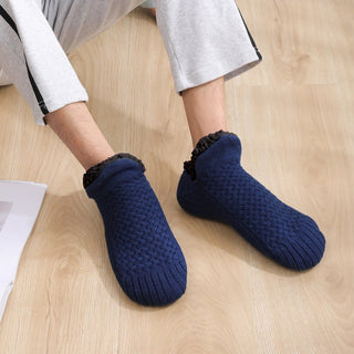 WoolSteps - Bequeme Thermosocken für die ganze Familie - Sandalen & Hausschuhe - Schwarz - Müller Mode