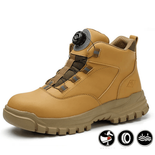 Wyatt - Stoßfeste Sicherheitsstiefel - Drehverschluss - Schnürsystem - Arbeitsschuhe - Gelb - Müller Mode