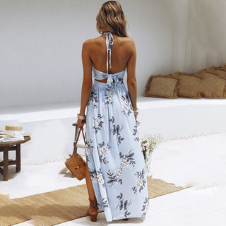 Yasmin - Kleid - Boho Blumenprint - Kleider - Khaki - Müller Mode