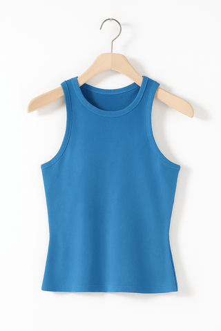 Yasmine Tanktop Gerippt - Tops - Marineblau - Müller Mode