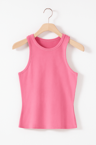 Yasmine Tanktop Gerippt - Tops - Rosenrot - Müller Mode