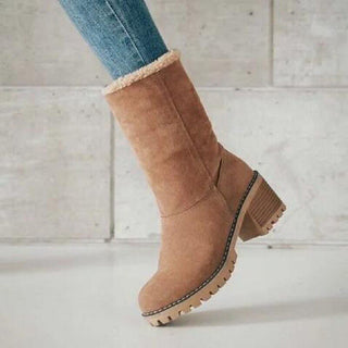 Ylva - Warme Stiefel - Weichem Futter - Stiefel - Khaki - Müller Mode