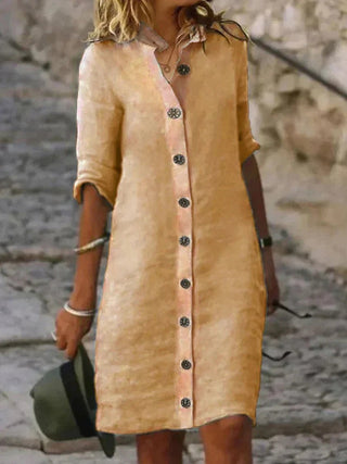 Yrsa - Sommerkleid - Frühlingskleid - Kleider - Khaki - Müller Mode