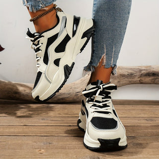 Zara - Damen - Turnschuhe - Hohe Sohle - Sneakers - Khaki - Müller Mode