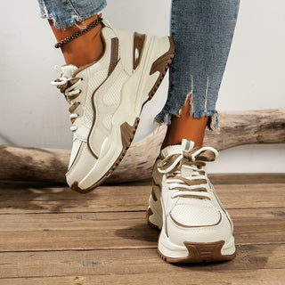 Zara - Damen - Turnschuhe - Hohe Sohle - Sneakers - Khaki - Müller Mode