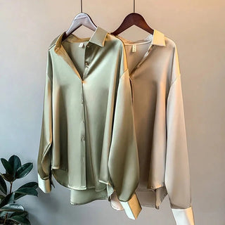 Nympha Fließende Langärmelige Bluse