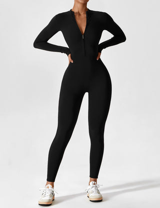 Wanda Zip-Up Ganzkörperanzug-Sportbekleidung-Langarm-Müller Mode