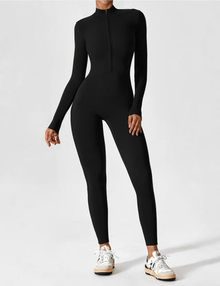 Wanda Zip-Up Ganzkörperanzug-Sportbekleidung-Langarm-Müller Mode