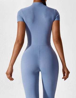 Wanda Zip-Up Ganzkörperanzug-Sportbekleidung-Kurzarm-Müller Mode