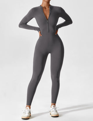 Wanda Zip-Up Ganzkörperanzug-Sportbekleidung-Langarm-Müller Mode