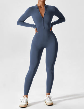 Wanda Zip-Up Ganzkörperanzug-Sportbekleidung-Langarm-Müller Mode
