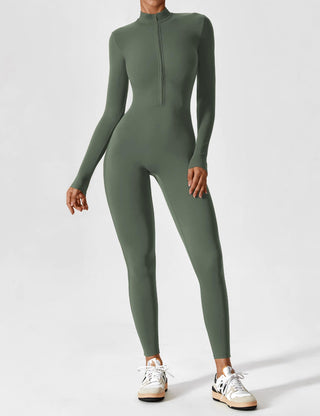 Wanda Zip-Up Ganzkörperanzug-Sportbekleidung-Langarm-Müller Mode