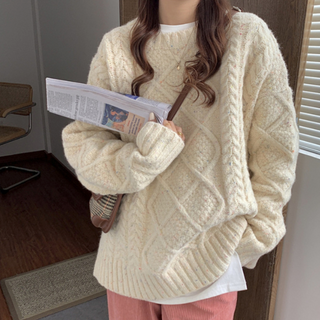 Magnolia - Grobstrickpullover - Zopfmuster