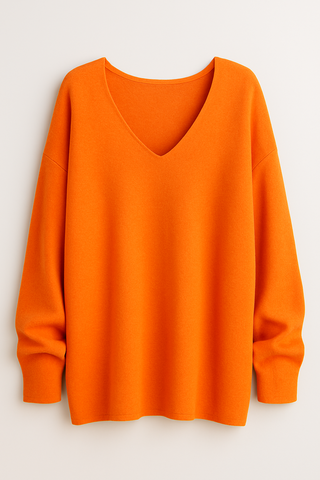 Daphne Oversize-Strickpullover mit V-Ausschnitt