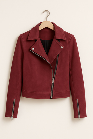 Mathilde Bikerjacke aus Wildlederimitat