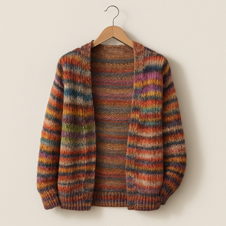Mette Mehrfarbige Strickjacke