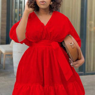 Henriette - Plus Size Kleid - Plissiert