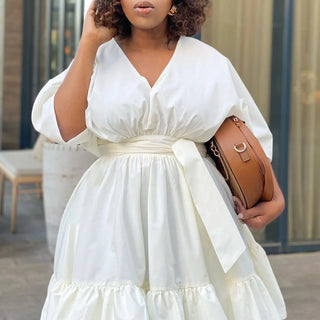 Henriette - Plus Size Kleid - Plissiert