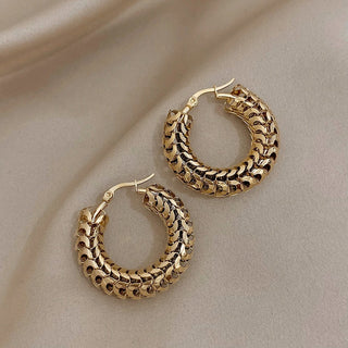 Micara - Golden Twist Hoops - Ohrringe