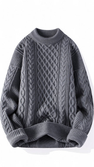 Abdal Strickpullover mit Rundhalsausschnitt - Strickwaren - Grau - Müller Mode