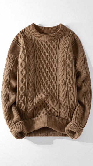 Abdal Strickpullover mit Rundhalsausschnitt - Strickwaren - Khaki - Müller Mode