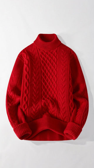 Abdal Strickpullover mit Rundhalsausschnitt - Strickwaren - Rot - Müller Mode