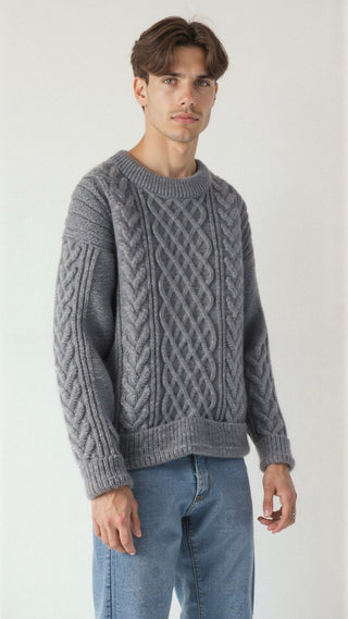 Abdal Strickpullover mit Rundhalsausschnitt - Strickwaren - Schwarz - Müller Mode