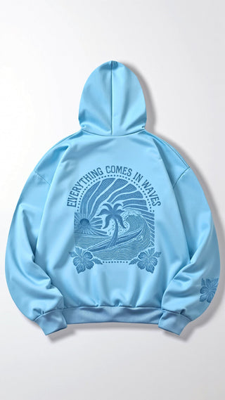 Abigail Bestickter Kapuzenpullover - Sweatshirts & Hoodies - Blau - Müller Mode