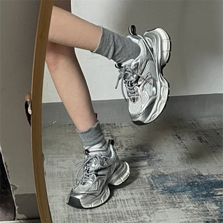Alora Mesh - Sneaker mit dicker Sohle - Sneakers - Silber - Müller Mode