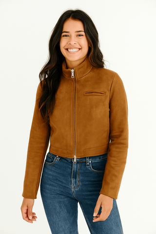 Amalia Kurzjacke Stehkragen - Leichte Jacken - Braun - Müller Mode
