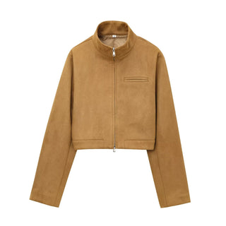 Amalia Kurzjacke Stehkragen - Leichte Jacken - Khaki - Müller Mode
