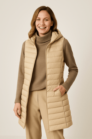 Amalie Steppjacke mit Kapuze - Leichte Jacken - Khaki - Müller Mode