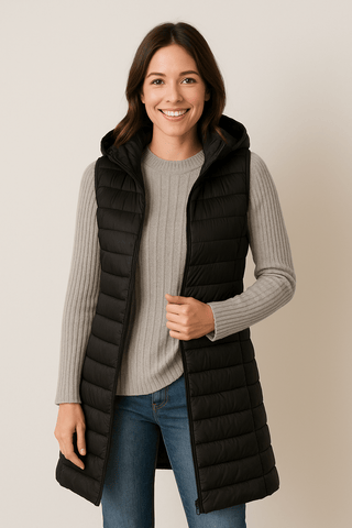 Amalie Steppjacke mit Kapuze - Leichte Jacken - Grau - Müller Mode