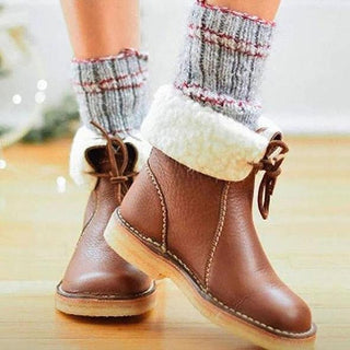 Amanda – Winterstiefel im Vintage - Stil – Fellgefüttert - Stiefel - Schwarz - Müller Mode