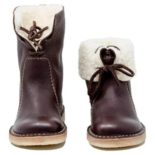 Amanda – Winterstiefel im Vintage - Stil – Fellgefüttert - Stiefel - Schwarz - Müller Mode