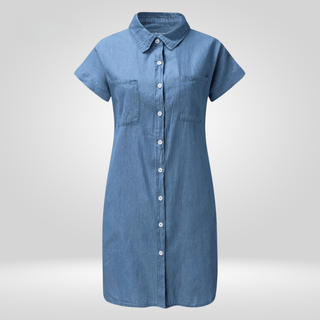 Amelie – Jeanshemdkleid – Comfort - Knopfleiste - Kleider - Dunkelblau - Müller Mode