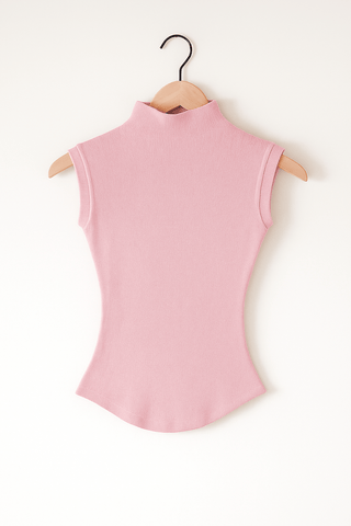 Amira Ärmelloses Top mit Stehkragen - Tops - Rosa - Müller Mode
