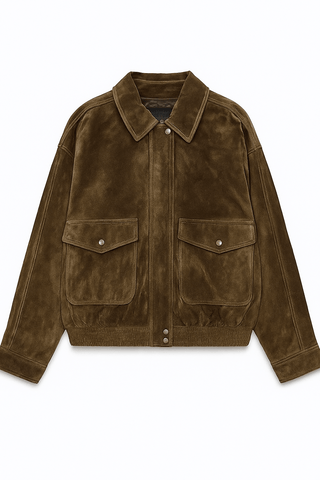 Anika Bomberjacke mit Samtoptik - Leichte Jacken - Braun - Müller Mode