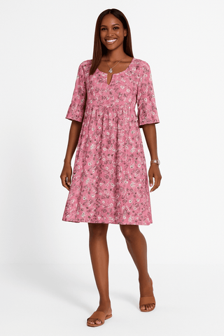 Annalena Blumenkleid - Kleider - Rosa - Müller Mode