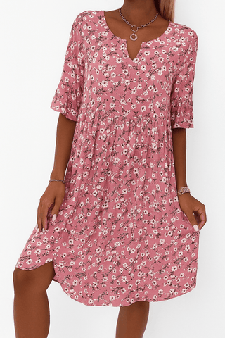 Annalena Blumenkleid - Kleider - Rosa - Müller Mode
