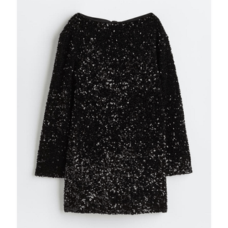 Antonette - Pailletten - Partykleid - Langarmstil - Kleider - Schwarz - Müller Mode