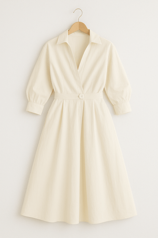 Åse Luxuriöses Kleid - Kleider - Beige - Müller Mode