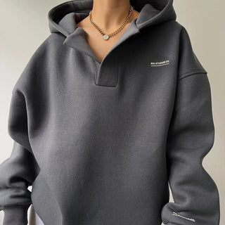 Ashanti - Minimalistischer Hoodie - Oversized - Stil - Sweatshirts & Hoodies - Grau - Müller Mode