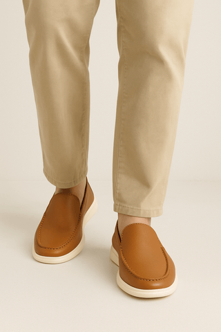 Asher Lederloafer Zweifarbig - Loafers - Braun - Müller Mode