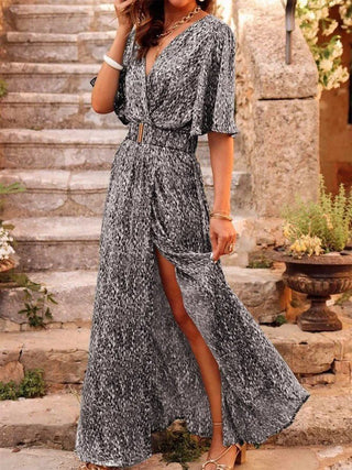 Attina Maxikleid mit Schmetterlingsärmeln - Kleider - Schwarz - Müller Mode