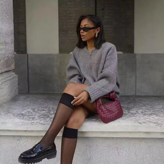 Ayesha - Strickjacke - Überschnittene Passform - Strickwaren - Grau - Müller Mode