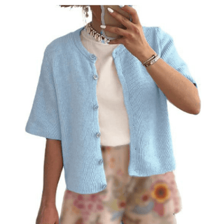 Babette - Strickjacke - Leichte Jacken - Himmelblau - Müller Mode