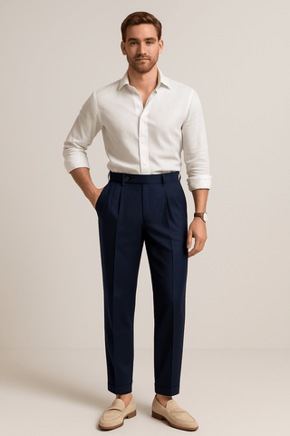 Bastiaen Faltenhose mit hohem Bund - Hosen - Schwarz - Müller Mode