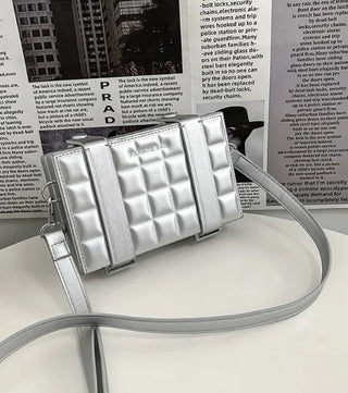 Blake - Box - Förmige Tasche - Unisex Crossbody - Schultertaschen - Silber - Müller Mode